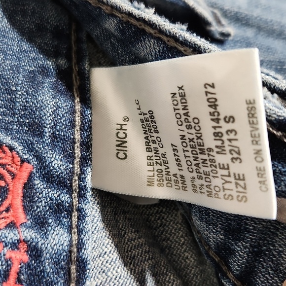 Cinch Jeans Womens Lynden Size 32 Or 13 S distressed hem boot cut - Picture 3 of 16